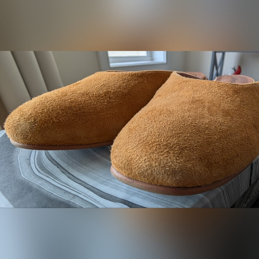 Jeffrey Campbell Mustard Suede Slip-On Mules - Picture 6 of 14